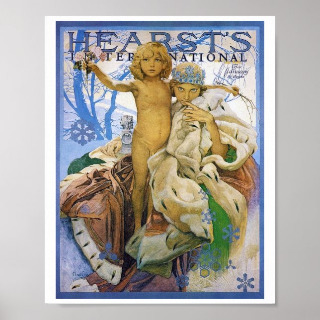Magazine Cover, Alphonse Mucha Poster (Front)