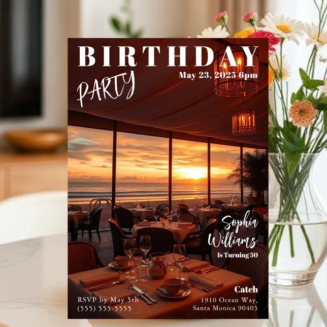 Magazine Cover Beach Birthday Invitation (Magazine Cover Beach Birthday Invitation
)