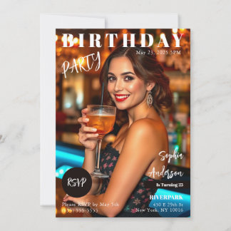 Magazine Cover Birthday Invitation