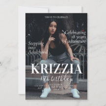 Magazine Cover Birthday Invitation Card