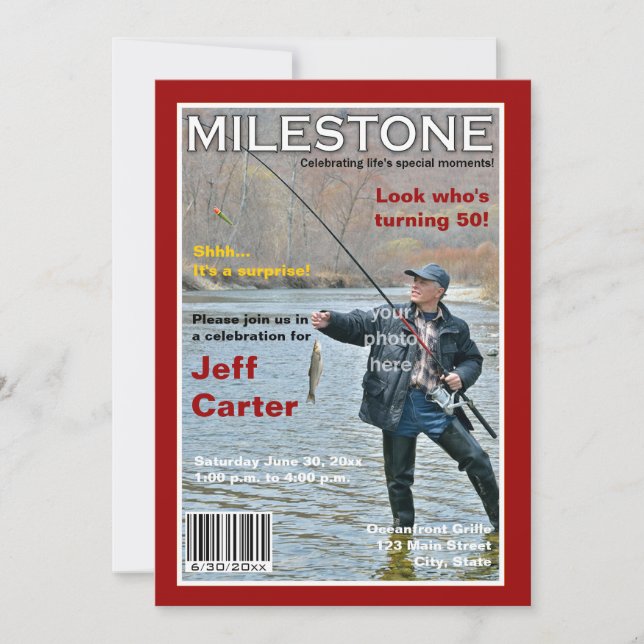 Magazine Cover Birthday Party Invitation (Front)