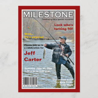 Magazine Cover Birthday Party Invitation