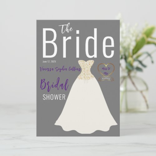 Magazine Cover Bridal Shower Invitation
