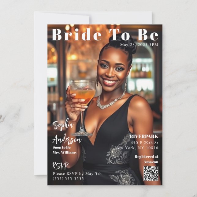 Magazine Cover Bride To Be-Invitation Invitation (Front)