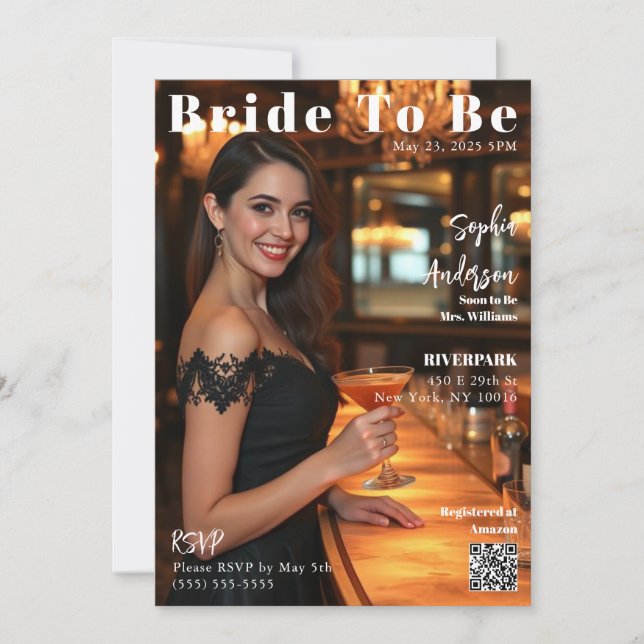 Magazine Cover Bride To Be-Invitation Invitation (Front)