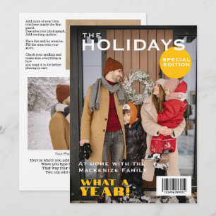 Magazine Cover Christmas Personalized Holiday Card
