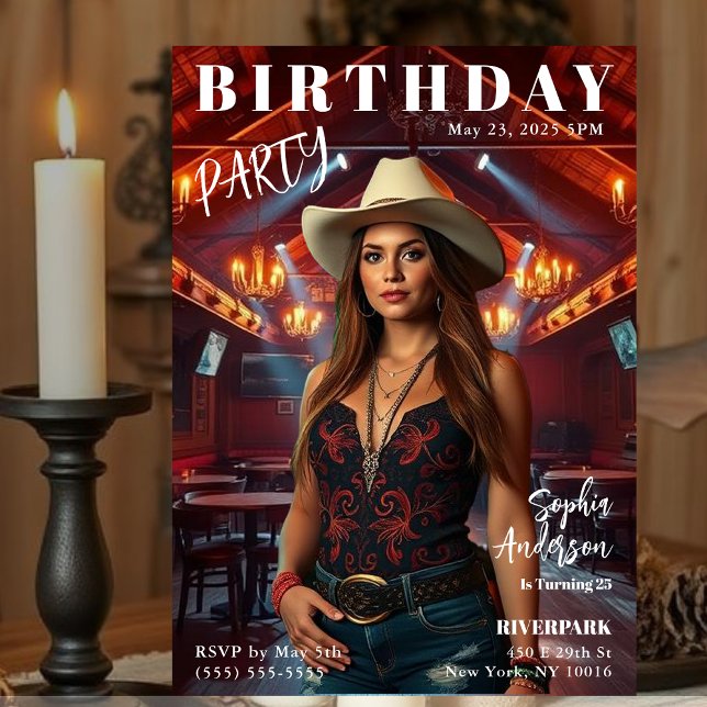 Magazine Cover Country Birthday Invitation (Magazine Cover Country Birthday Invitation)