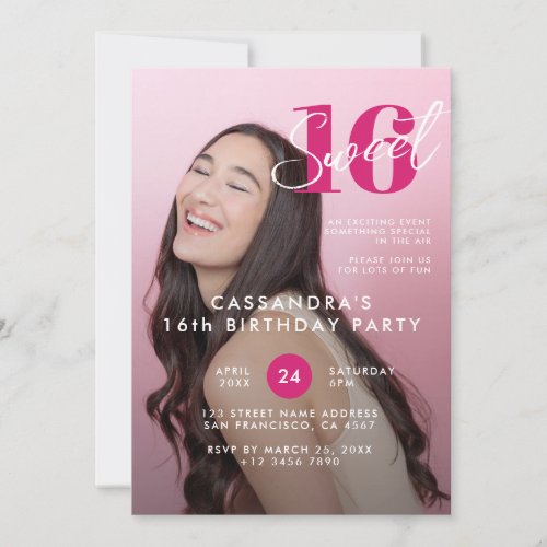 Magazine Cover Design Sweet Sixteen Birthday Invitation