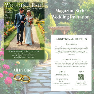 Magazine Cover Garden Wedding  Invitation