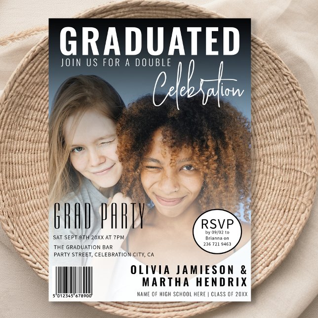 Magazine Cover | Joint Graduation Party Invitation (Creator Uploaded)
