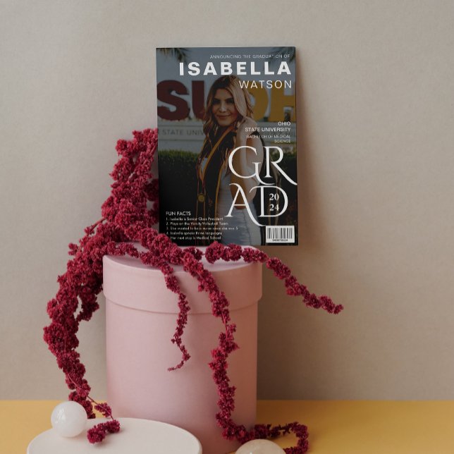 Magazine Cover Photo Graduation Announcement (Magazine Cover Photo Graduation Announcement)