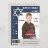 Magazine Cover Style Bar Mitzvah Invitation (Front/Back)