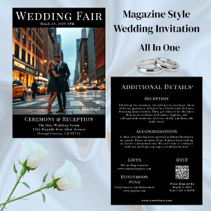 Magazine Cover Wedding in the City Invitation