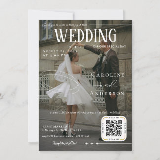 Magazine Cover Wedding Invitation