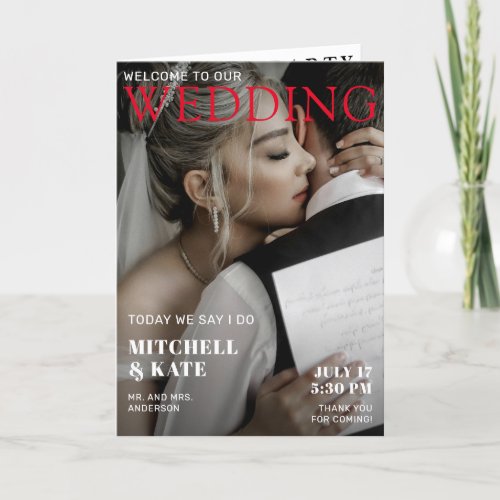 Magazine Cover Wedding Program