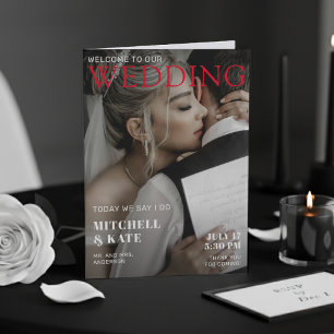 Magazine Cover Wedding Program