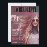 Magazine Cover With Your Photo Bachelorette Party Invitation<br><div class="desc">The Bride is the star! This unique and fun bachelorette party invitation allows you to use your own photo as the background,  giving the bride her very own magazine cover! All elements are movable and editable,  so you can put in your own event details!</div>