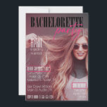 Magazine Cover With Your Photo Bachelorette Party Invitation<br><div class="desc">The Bride is the star! This unique and fun bachelorette party invitation allows you to use your own photo as the background,  giving the bride her very own magazine cover! All elements are movable and editable,  so you can put in your own event details!</div>