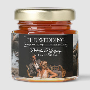 Magazine Editorial Newspaper 3 Photos Wedding Honey Jar Favors