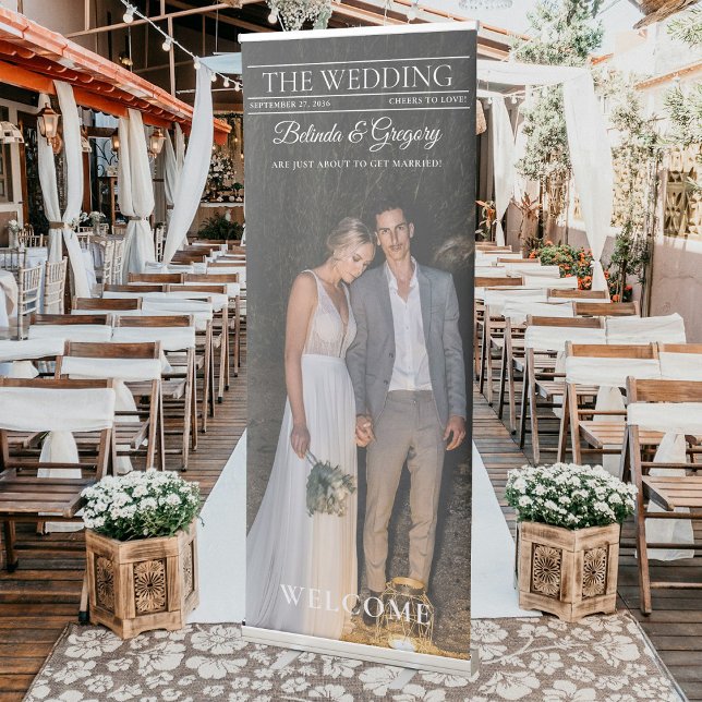 Magazine Editorial Newspaper Photo Wedding Welcome Retractable Banner (Magazine Editorial Newspaper Photo Wedding Welcome Retractable Banner)