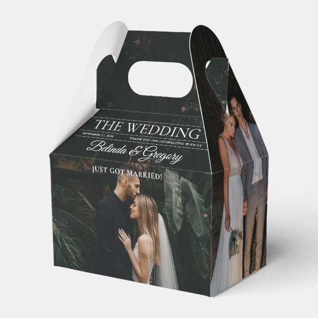 Magazine Editorial Newspaper Photos Wedding  Favor Boxes (Front Side)