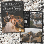 Magazine Editorial Newspaper Photos Wedding  Invitation<br><div class="desc">A fun editorial magazine newspaper style wedding design. This editorial magazine newspaper wedding theme has been designed to mimic a modern fashion magazine with customized headlines, text and photos. This editorial magazine template will automatically position your uploaded photos into the viewed positions. A unique editorial magazine style wedding design ideal...</div>