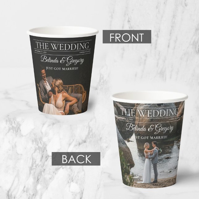 Magazine Editorial Newspaper Photos Wedding  Paper Cups (Magazine Editorial Newspaper Photos Wedding Paper Cups)