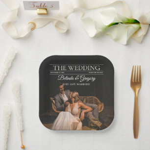 Magazine Editorial Newspaper Photos Wedding  Paper Plates