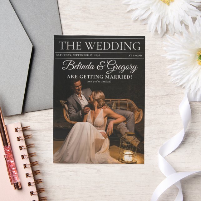 Magazine Editorial Newspaper Photos Wedding Part1 Vellum Invitations (Wedding)