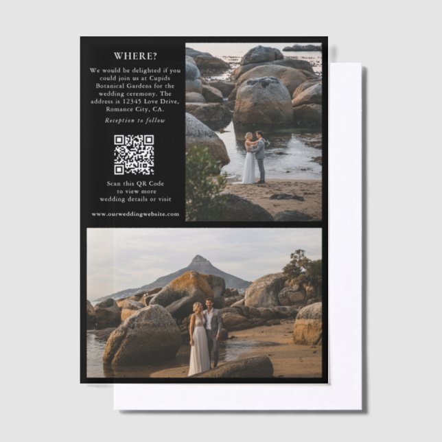 Magazine Editorial Newspaper Photos Wedding Part2 Vellum Invitations (Offset)
