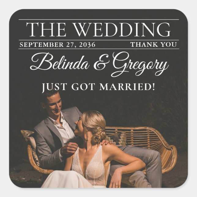Magazine Editorial Newspaper Photos Wedding  Square Sticker (Front)