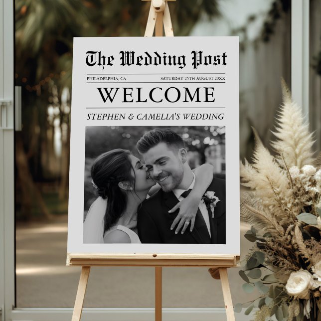Magazine Editorial Newspaper Wedding Welcome Sign (Creator Uploaded)