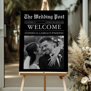 Magazine Editorial Newspaper Wedding Welcome Sign