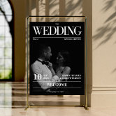 Photo wedding welcome sign elegant foam board