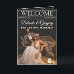 Magazine Editorial Photos Wedding Order of Service Program<br><div class="desc">A fun editorial magazine newspaper style wedding design. This editorial magazine newspaper wedding theme has been designed to mimic a modern fashion magazine with customized headlines, text and photos. This editorial magazine template will automatically position your uploaded photos into the viewed positions. A unique editorial magazine style wedding design ideal...</div>