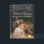 Magazine Editorial Photos Wedding Order of Service Program<br><div class="desc">A fun editorial magazine newspaper style wedding design. This editorial magazine newspaper wedding theme has been designed to mimic a modern fashion magazine with customized headlines, text and photos. This editorial magazine template will automatically position your uploaded photos into the viewed positions. A unique editorial magazine style wedding design ideal...</div>