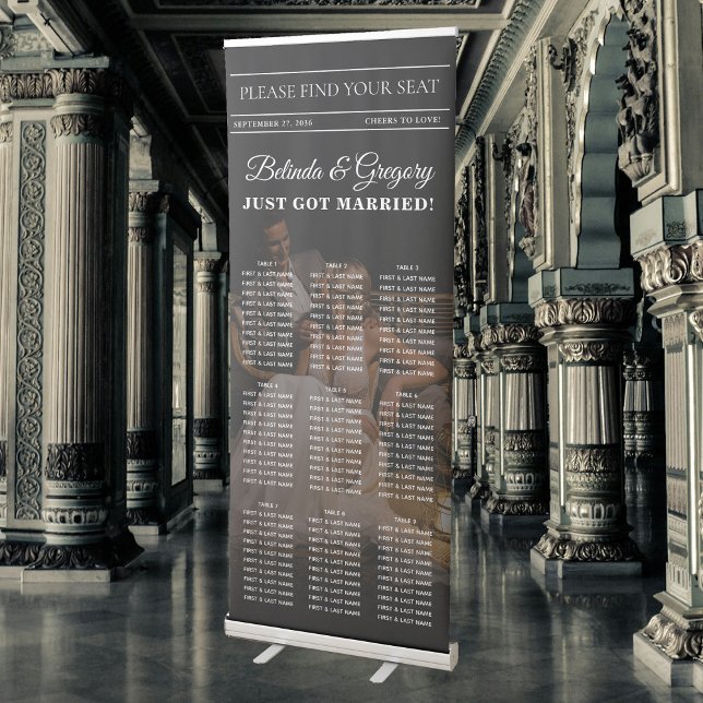 Magazine Editorial  Photos Wedding Seating Chart Retractable Banner (Magazine Editorial Photos Wedding Seating Chart Retractable Banner)