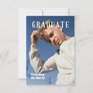 MAGAZINE GRADUATION ANNOUNCEMENT PARTY INVITATION