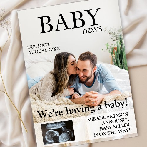 Magazine Sonogram Photo Pregnancy Announcement