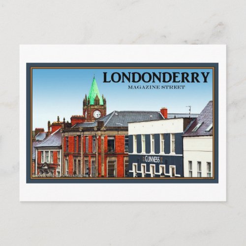 Magazine Street in Londonderry Postcard