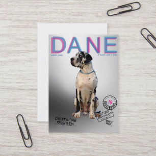 Magazine Style Great Dane Business Card