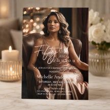 Magazine Style Rose Gold 50th Birthday Invitation