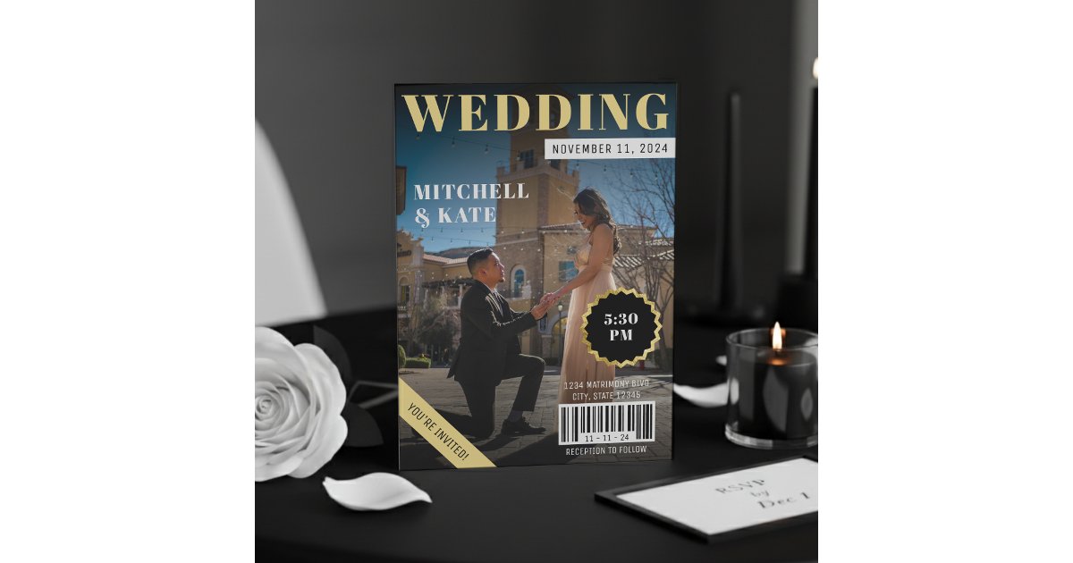 Magazine Wedding Invitation | Zazzle