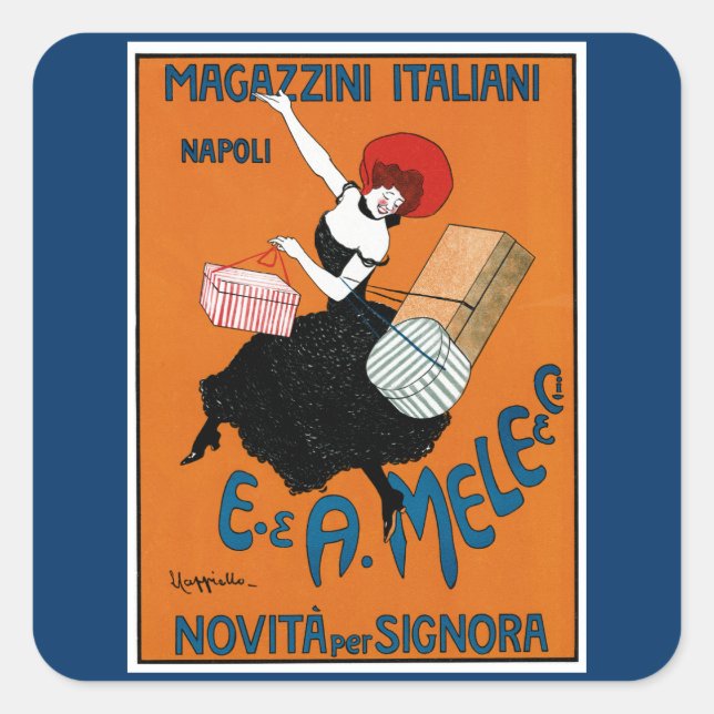 Magazzini Italiani ~ E. A. Mele co. Square Sticker (Front)