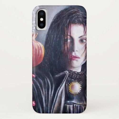 MAGDALEN AND POMEGRANATE Black White Red iPhone X Case