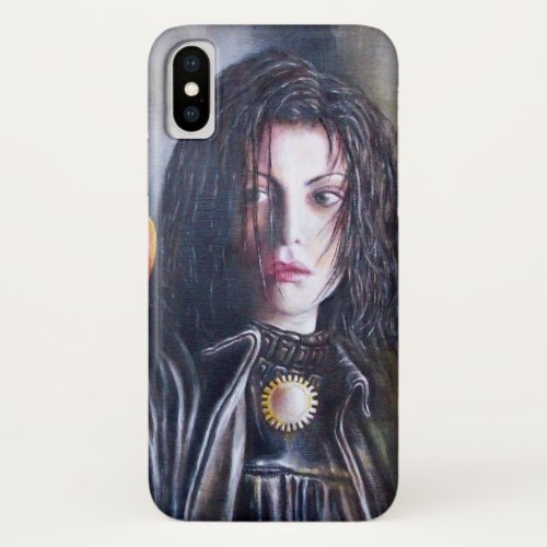 MAGDALEN AND POMEGRANATE Black White Red iPhone XS Case