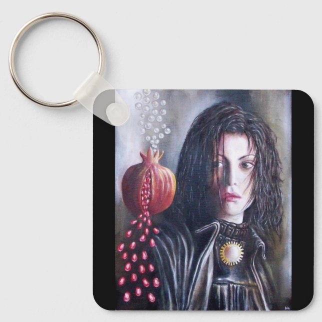 MAGDALEN AND POMEGRANATE KEYCHAIN (Front)