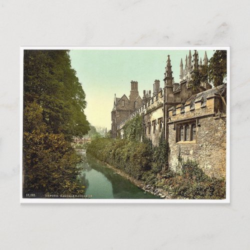 Magdalen College from the river Oxford England Postcard