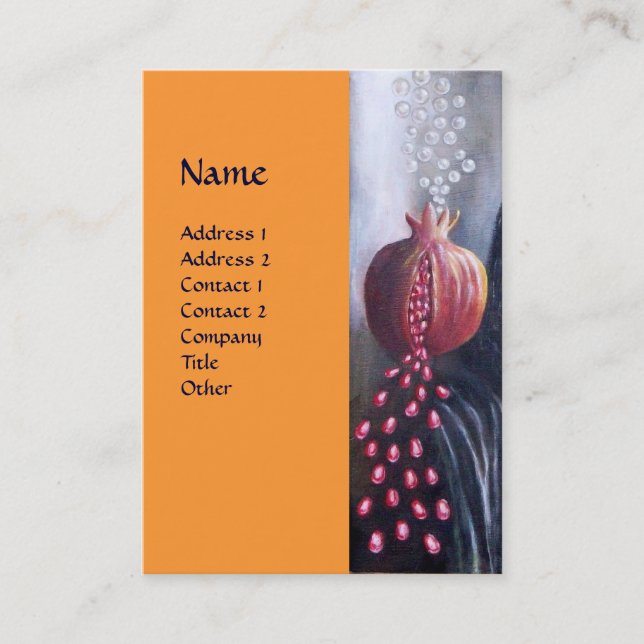 MAGDALEN,Yellow orange Business Card (Front)