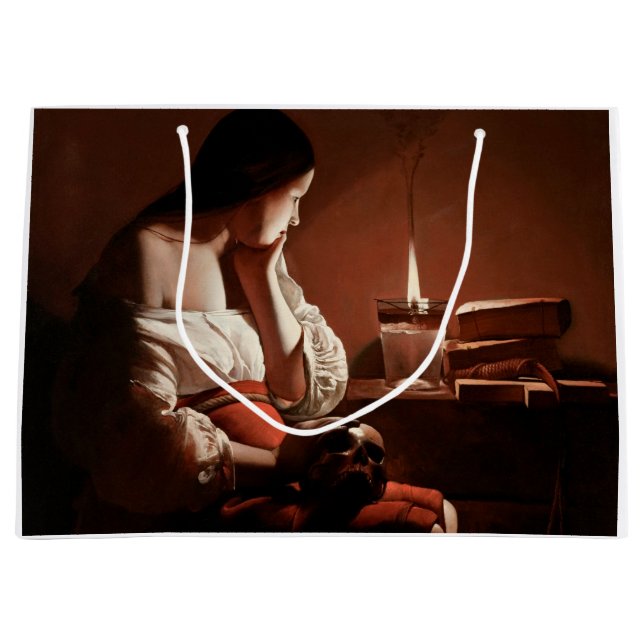 Magdalene with the Smoking Flame, La Tour Large Gift Bag (Front)